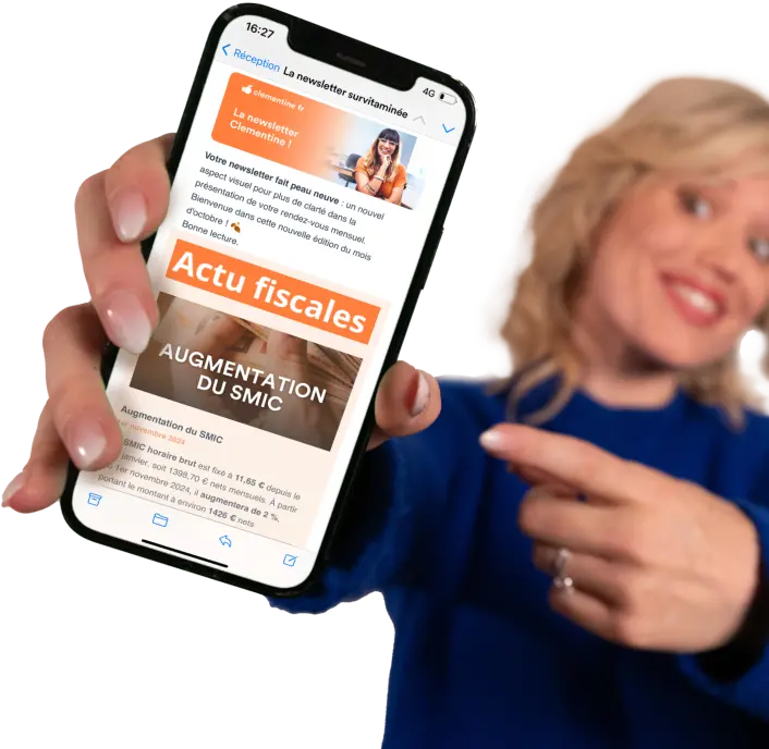 Visuel d'un email de notre newsletter contant des actualités fiscales